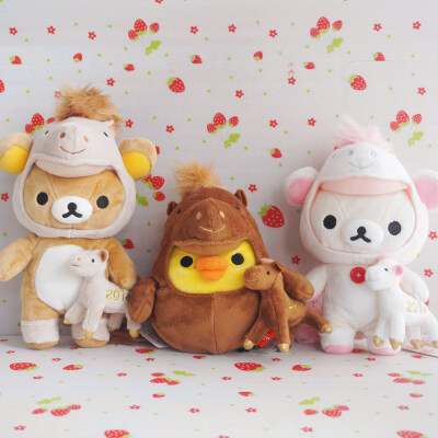 国内现货Rilakkuma 轻松熊 马年限定 生肖公仔 一套