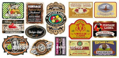 欧式怀旧label矢量素材
