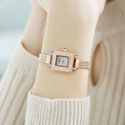 正品 韩国官网同款 钢带手链手表 OL时尚气质金属女表 非代购