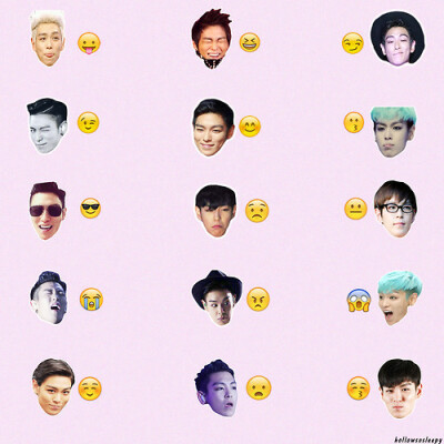 TOP's Emoji 感觉塔比萌萌哒 (*¯︶¯*) cr hollowsosleepy