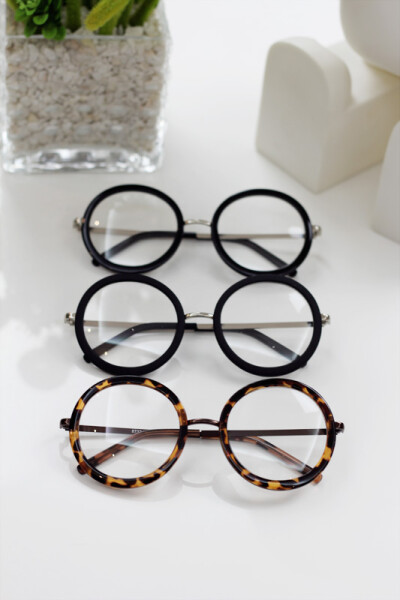 SueSan home 圆形眼镜 复古 大圆框平光镜 眼镜架 眼睛框架女