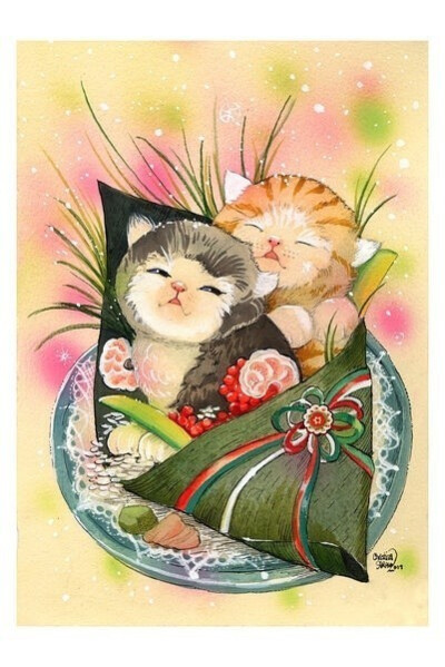 #飞乐鸟分享#吃寿司的猫咪各种小表情，可萌可贱，最后一张萌翻了，作者：BlueBirdie。