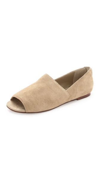 Steven Pearla Suede Open Toe Flats