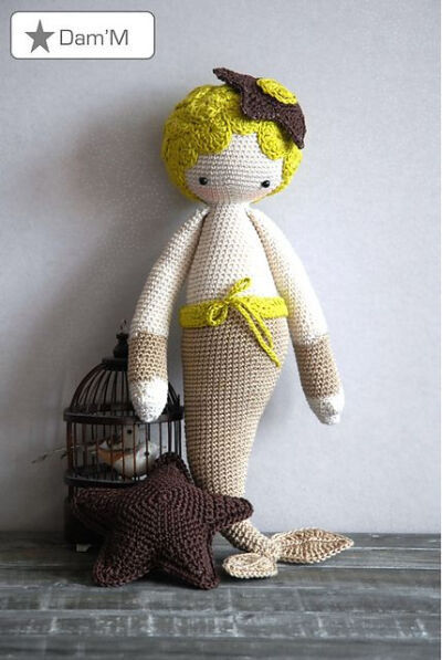 Princesse des Mers by Galexia Pattern &amp;quot;MICI&amp;quot; - lalylala crochet pattern N° XI - Mermaid by Lydia Tresselt