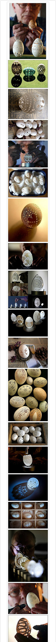 令人瞠目结舌的蛋雕艺术，美誉为“蕾丝蛋…