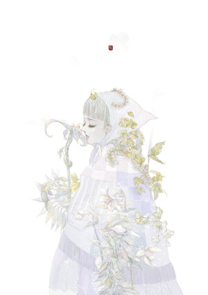 痂禾  的插画 那天我在角落低血糖。