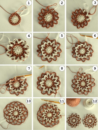 Crochet Flower - Chart ❥ 4U // hf