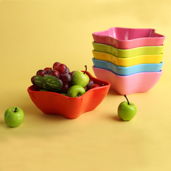 日本zakka风格糖果色亚克力创意碗零食碗沙拉碗水果碗防摔儿童碗