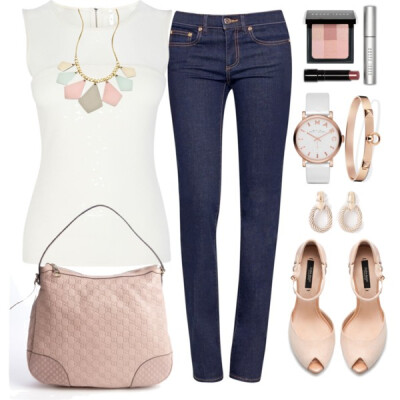 A fashion look from May 2014 featuring Karen Millen tops, Tory Burch jeans and Zara sandals. Browse and shop related looks.