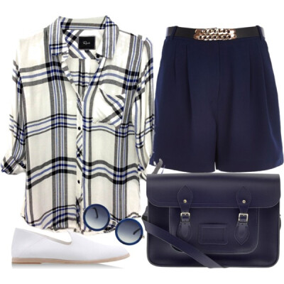 A fashion look from February 2014 featuring Rails blouses, River Island shorts and Pedro García loafers. Browse and shop related looks.