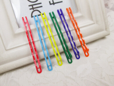 实用经典简易烤漆波纹彩色一字夹 发夹边夹饰品发卡刘海盘发工具