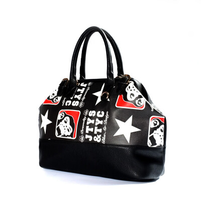 JT吉田耀司街头时尚男女包几何图案米字旗印花系类单肩斜挎包