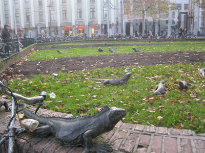 雕塑与旅途：世界最具创意雕像top25 #23 Iguana Park 鬣蜥公园  阿姆斯特丹