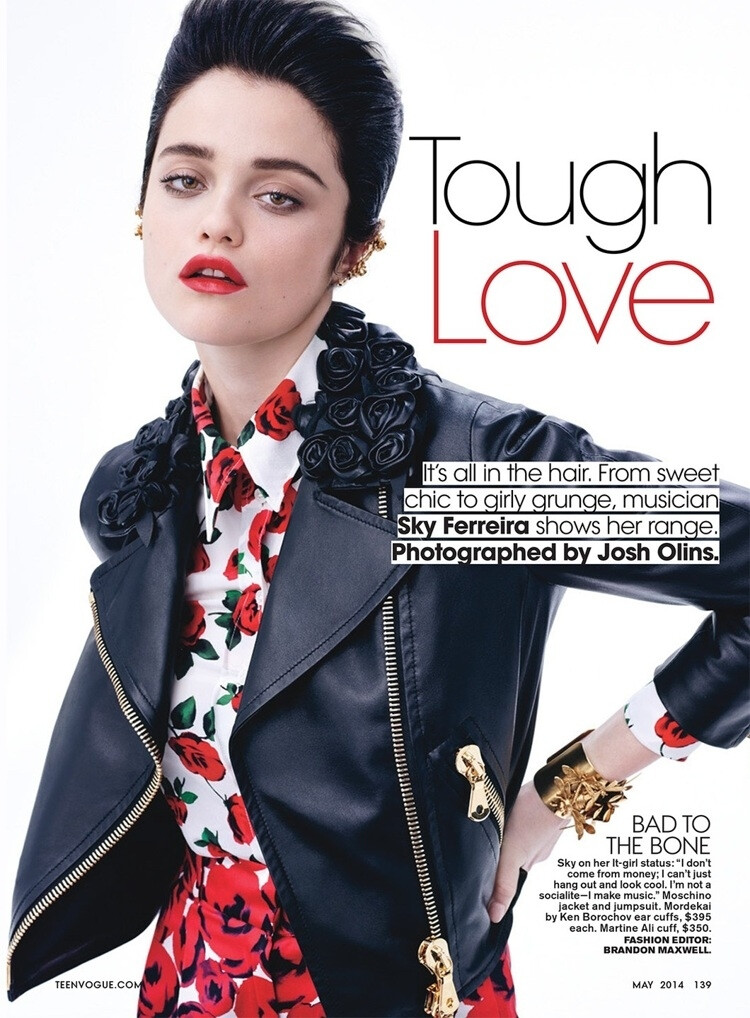 Teen Vogue May 2014 Sky Ferreira by Josh Olins