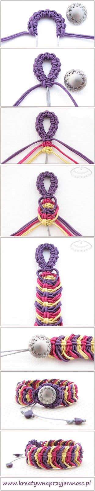 Great tutorial on macrame bracelet!