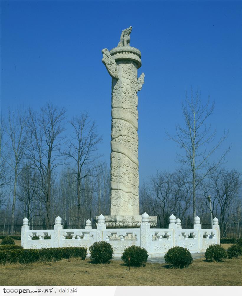 明十三陵汉白玉华表高清摄影图片素材