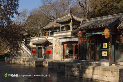 颐和园苏州街古代城镇建筑景观摄影背景桌面壁纸图片素材