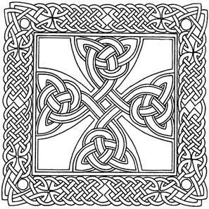 Celtic Knots 凯尔特结 图案，这种绳结式的图案出现在大概公元450年，象征着无限与永恒，常常被装饰在墓地的十字架上。