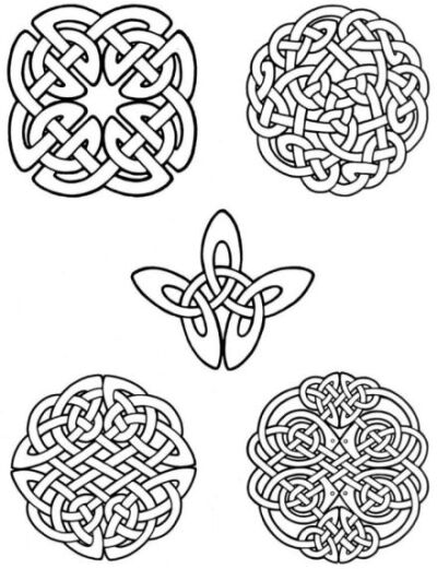 Celtic Knots 凱爾特結 圖案，這種繩結式的圖案出現(xiàn)在大概公元450年，象征著無限與永恒，常常被裝飾在墓地的十字架上。