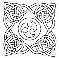 Celtic Knots 凯尔特结 图案，这种绳结式的图案出现在大概公元450年，象征着无限与永恒，常常被装饰在墓地的十字架上。