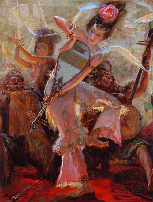 油画涂志伟霓裳羽衣舞