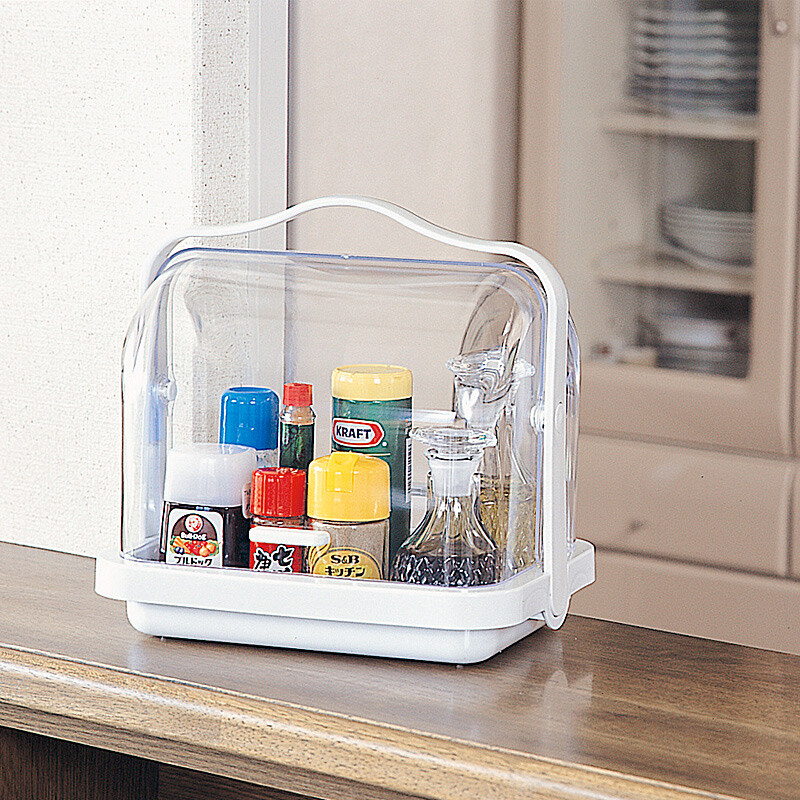 日本进口inomata手提保鲜盒 携带式食品盒 透明塑料食品收纳盒