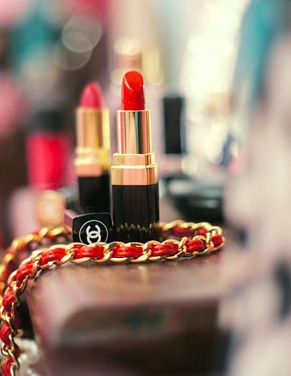 red Chanel lipstick