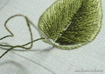 Long &amp;amp; Short Stitch shading in hand embroidery on needlenthread.com