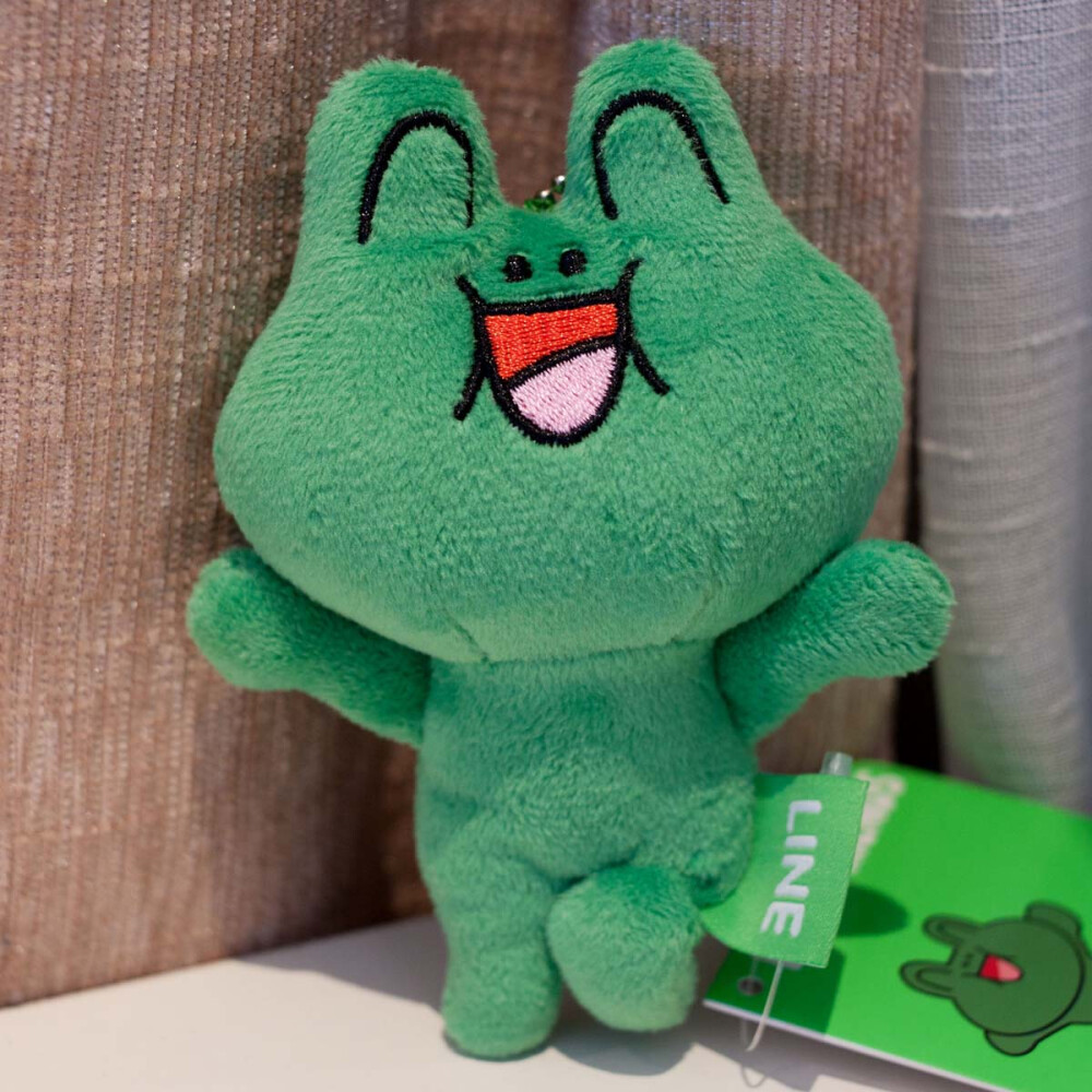 line town连我小镇苹果app青蛙雷纳德leonard毛绒玩具公仔包挂件