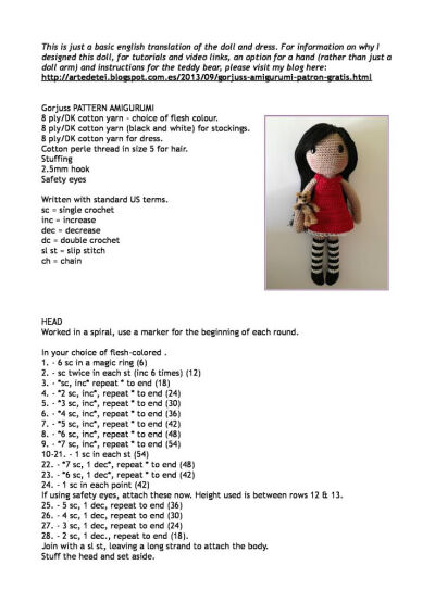 Crochet doll pattern