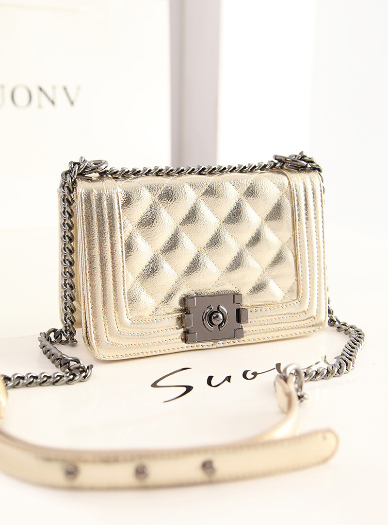 女包链条包小香风菱格包时尚女士包小包单肩斜跨包包