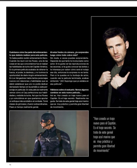 #Chris Evans##美国队长2：冬日战士#西班牙语杂志CineMag的4月号，做了关于队2首映和CE的专访，不知有否西班牙语的小伙伴能帮忙翻译一下？先上个打包下载：链接：http://t.cn/RPAed3d 密码：44dl，源：LUVIN YOU DOWNEY