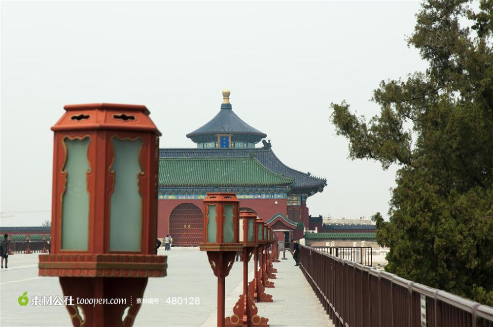 北京古建名胜古迹天坛玉带桥景观高清桌面图片素材