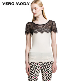 Vero Moda2014新针织蕾丝烫钻打底夏T恤 女 短袖 韩范|313101019