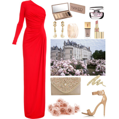 A fashion look from January 2014 featuring Elie Saab gowns, Forever 21 sandals and Accessorize clutches. Browse and shop related looks.