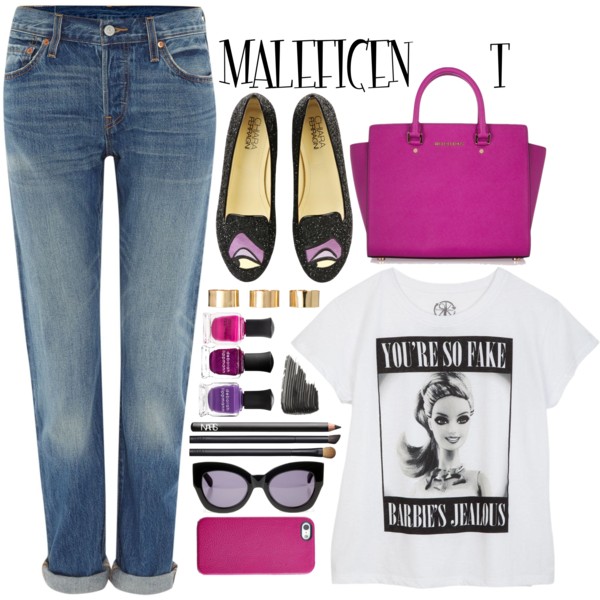 A fashion look from June 2014 featuring Levi's jeans, Chiara Ferragni loafers and MICHAEL Michael Kors tote bags. Browse and shop related looks.