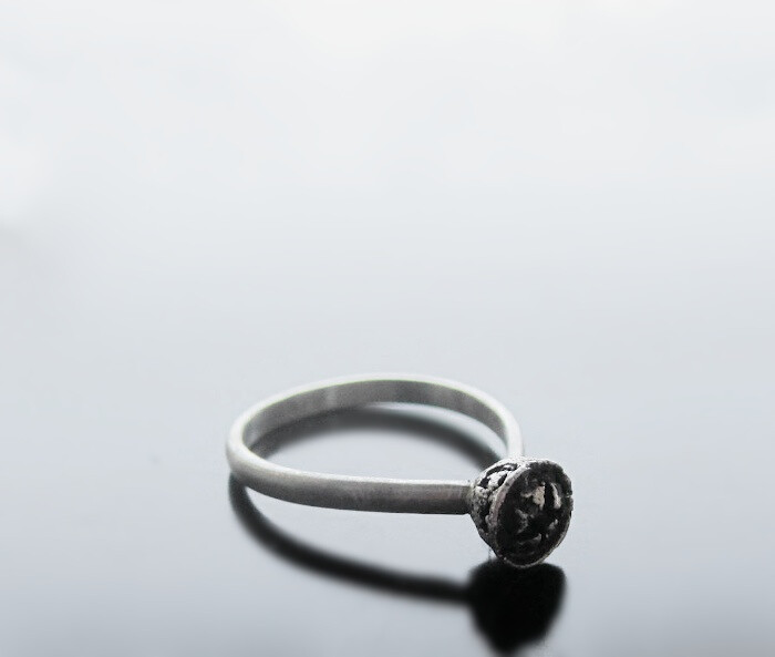 Eucalyptus seedpod ring - Eucalyptus seedpod cast in sterling silver, sterling silver band.