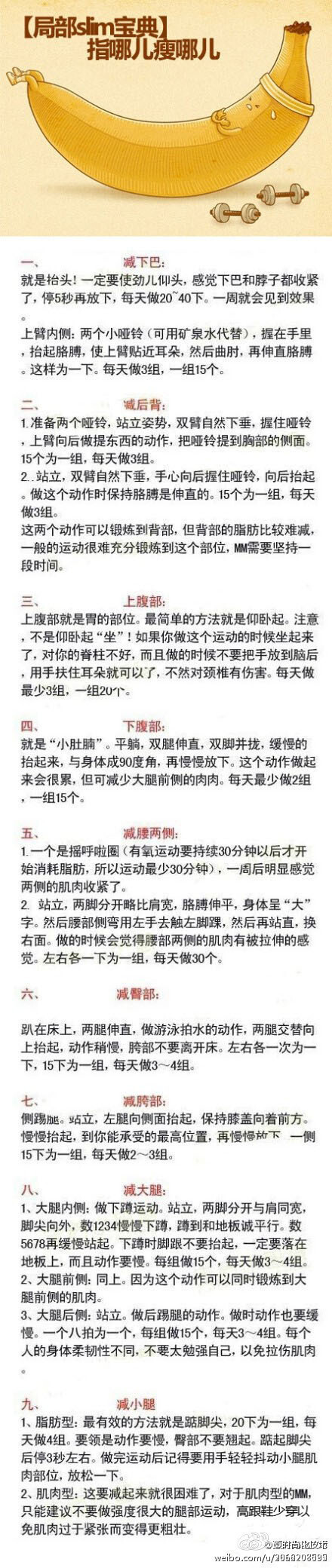 【局部减肥宝典】指哪儿瘦哪儿