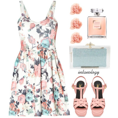 A fashion look from March 2014 featuring Cameo Rose dresses, Yves Saint Laurent sandals and Charlotte Olympia clutches. Browse and shop related looks.