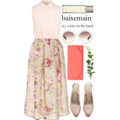 A fashion look from April 2014 featuring Miss Selfridge blouses, Carven skirts and Charlotte Olympia shoes. Browse and shop related looks.