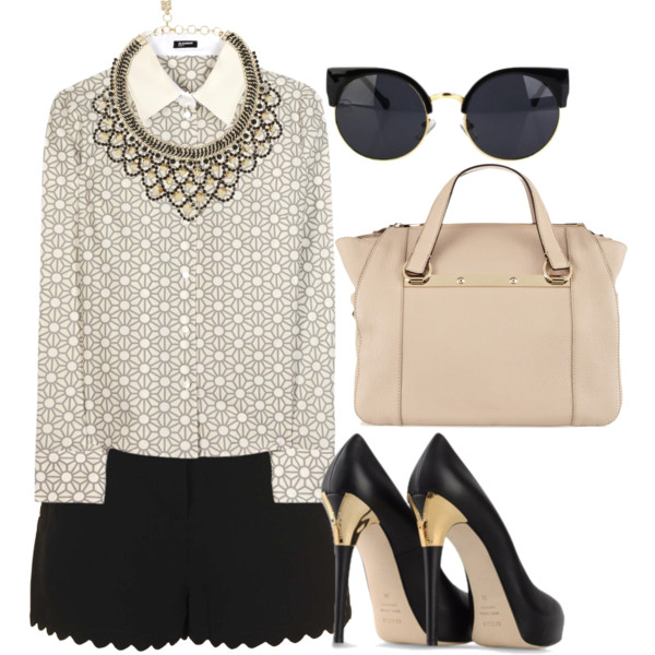 A fashion look from October 2013 featuring Jil Sander Navy blouses, Topshop shorts and Le Silla shoes. Browse and shop related looks.