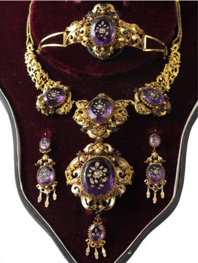 珠寶｜維多利亞時代，紫水晶耳環&amp;amp;Set。