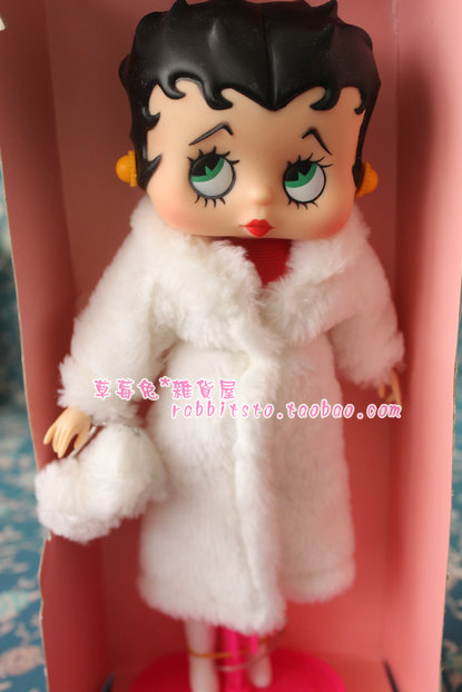 1986年古董胶皮娃娃 贝蒂娃娃Betty Boop 小斜眼