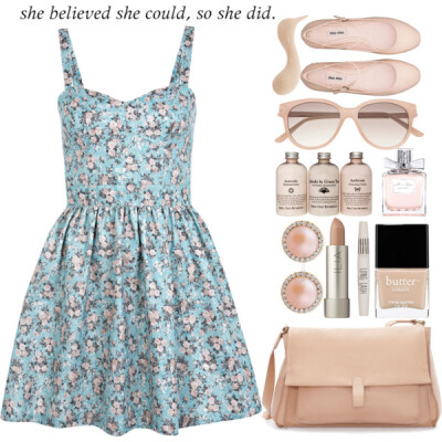 A fashion look from July 2013 featuring Miss Selfridge dresses, Miu Miu flats and Zara messenger bags. Browse and shop related looks.