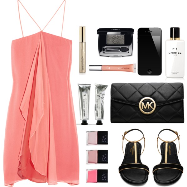 A fashion look from April 2013 featuring Halston Heritage dresses, Yves Saint Laurent sandals and MICHAEL Michael Kors wallets. Browse and shop related looks.