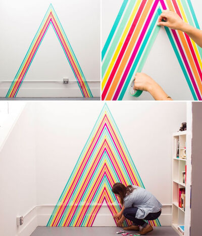 Learn how to DIY washi tape wallpaper with this tutorial.