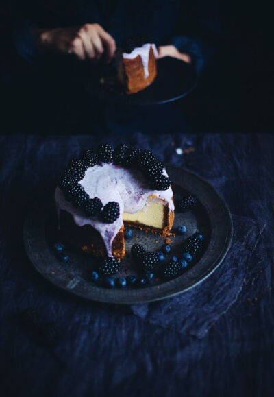 Blackberry cheesecake.