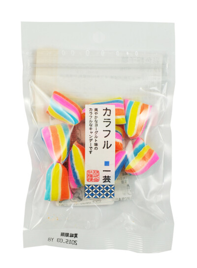 日本原装进口零食品 一芸 彩色粽子糖 45g