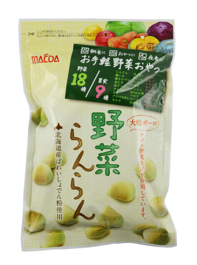 日本原装进口零食品 前田 蔬菜小球饼干 125g