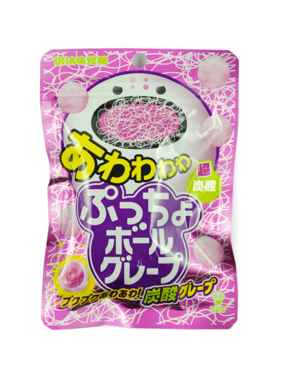 日本原装进口零食品 悠哈味觉糖 葡萄味夹心球糖 32g